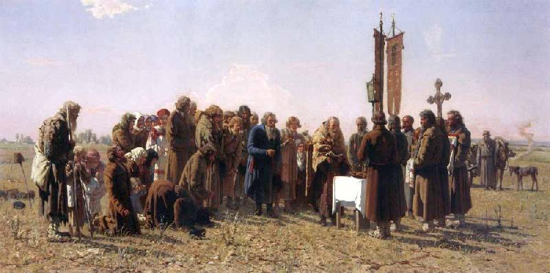 Grigoriy Soroka A prayer in time of drought China oil painting art